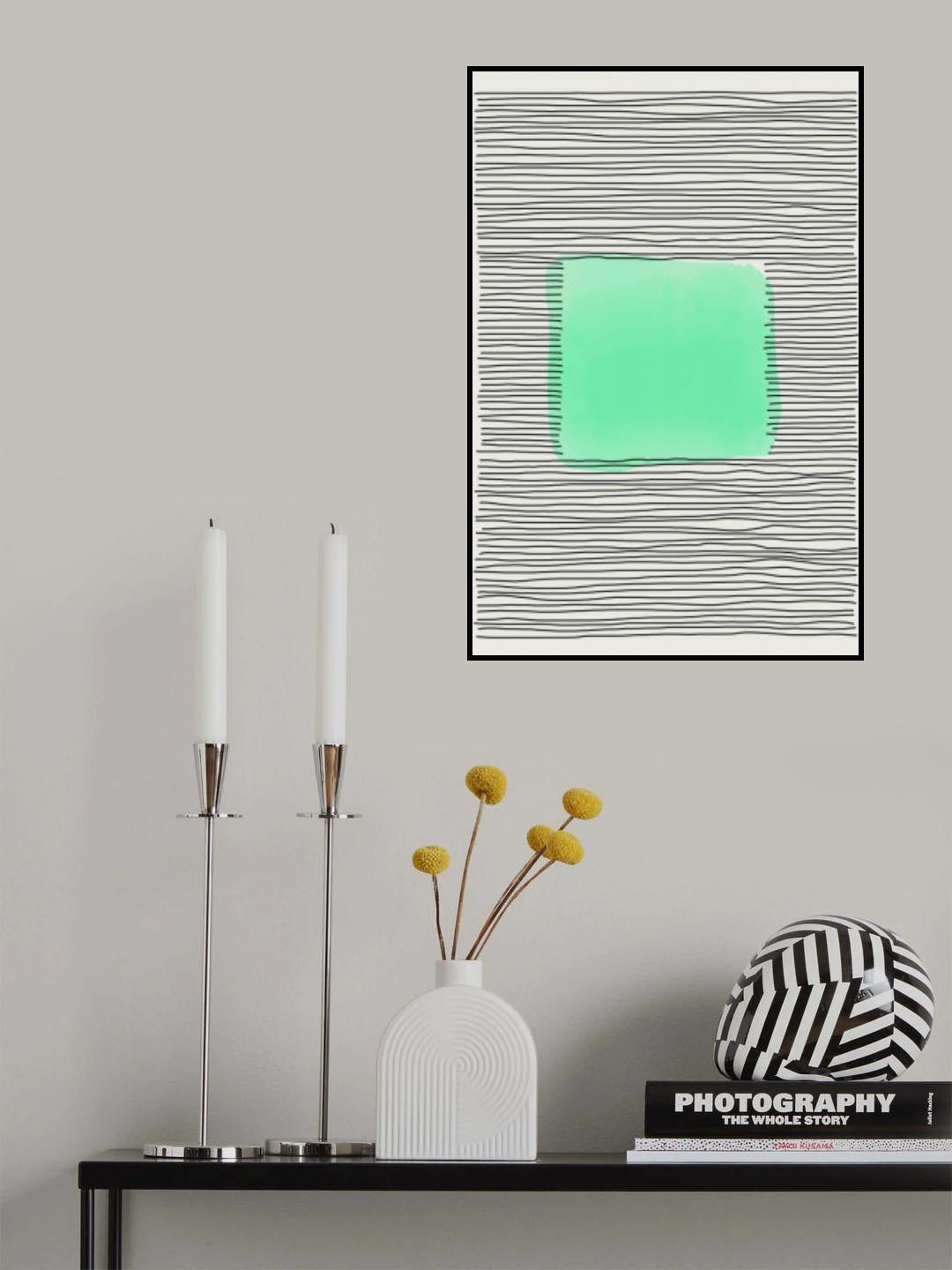Light Green Abstract #2 Poster och Canvastavla