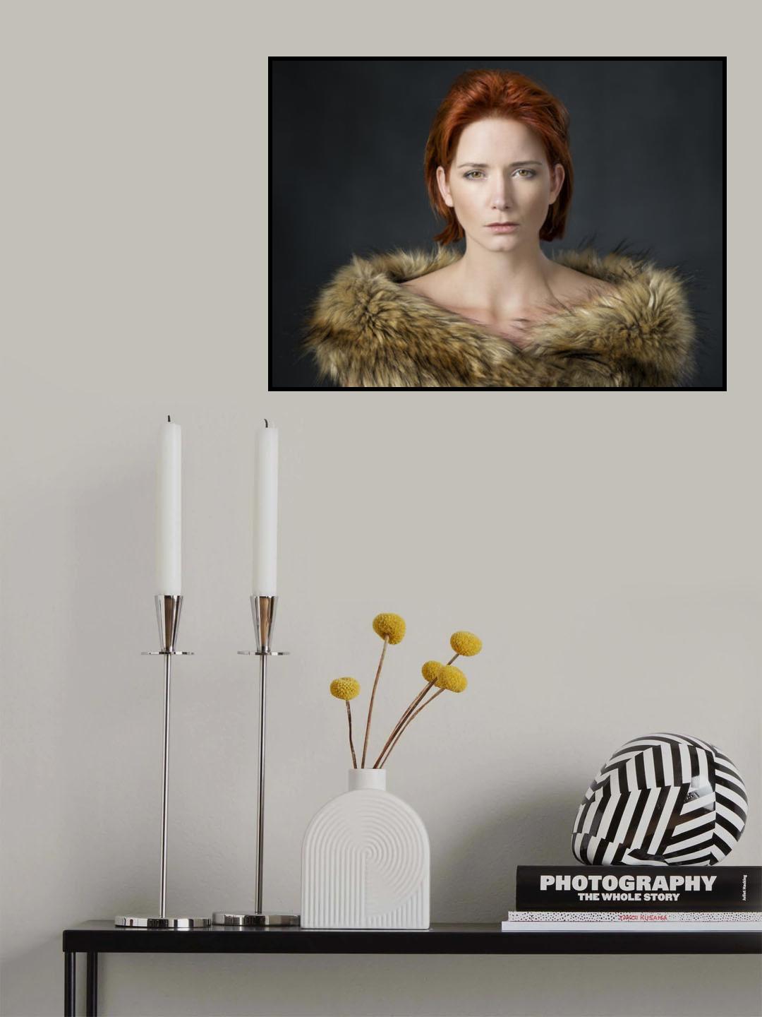 Fur Collar Poster och Canvastavla