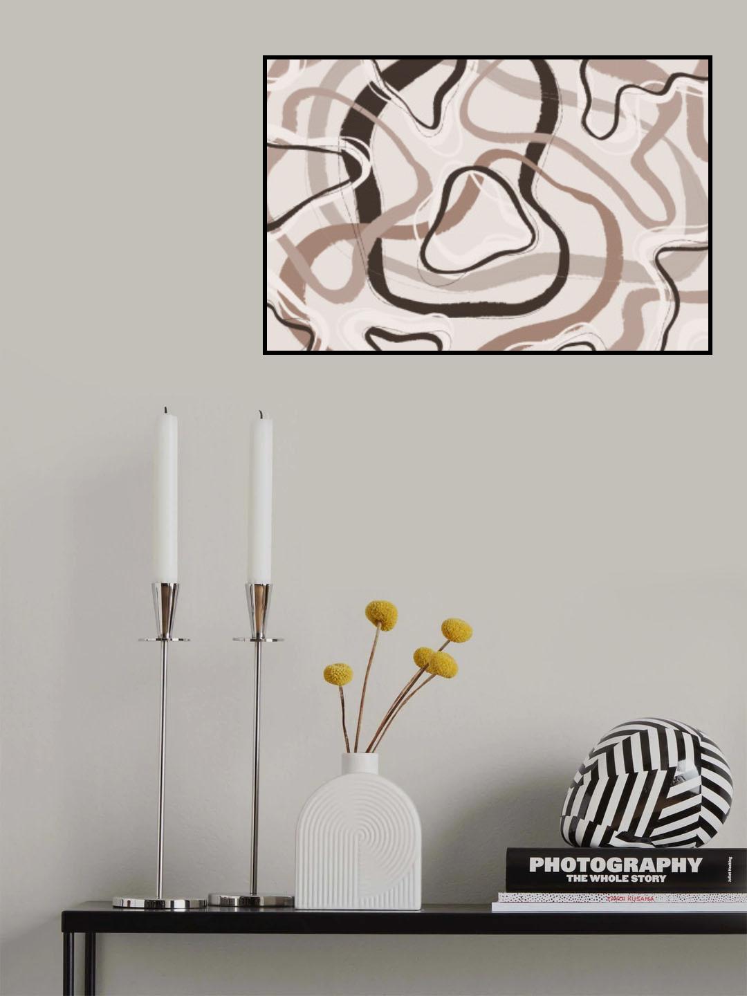 Simple Pastel Circles Square Poster och Canvastavla