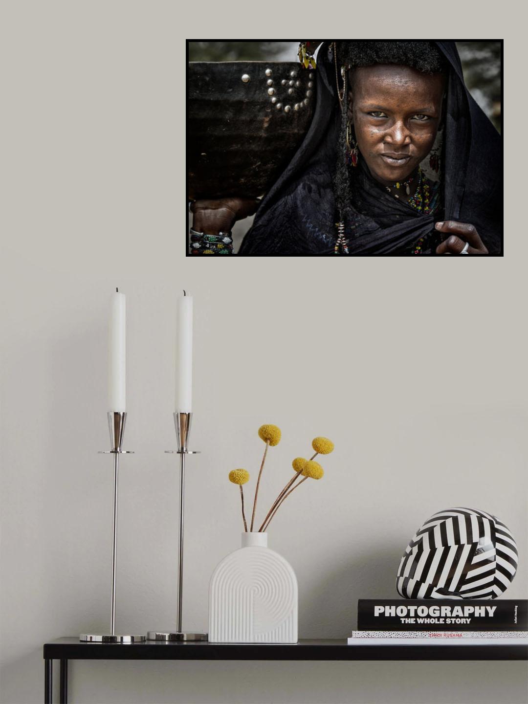 Peul woman at a gerewol festival in Niger. Poster och Canvastavla