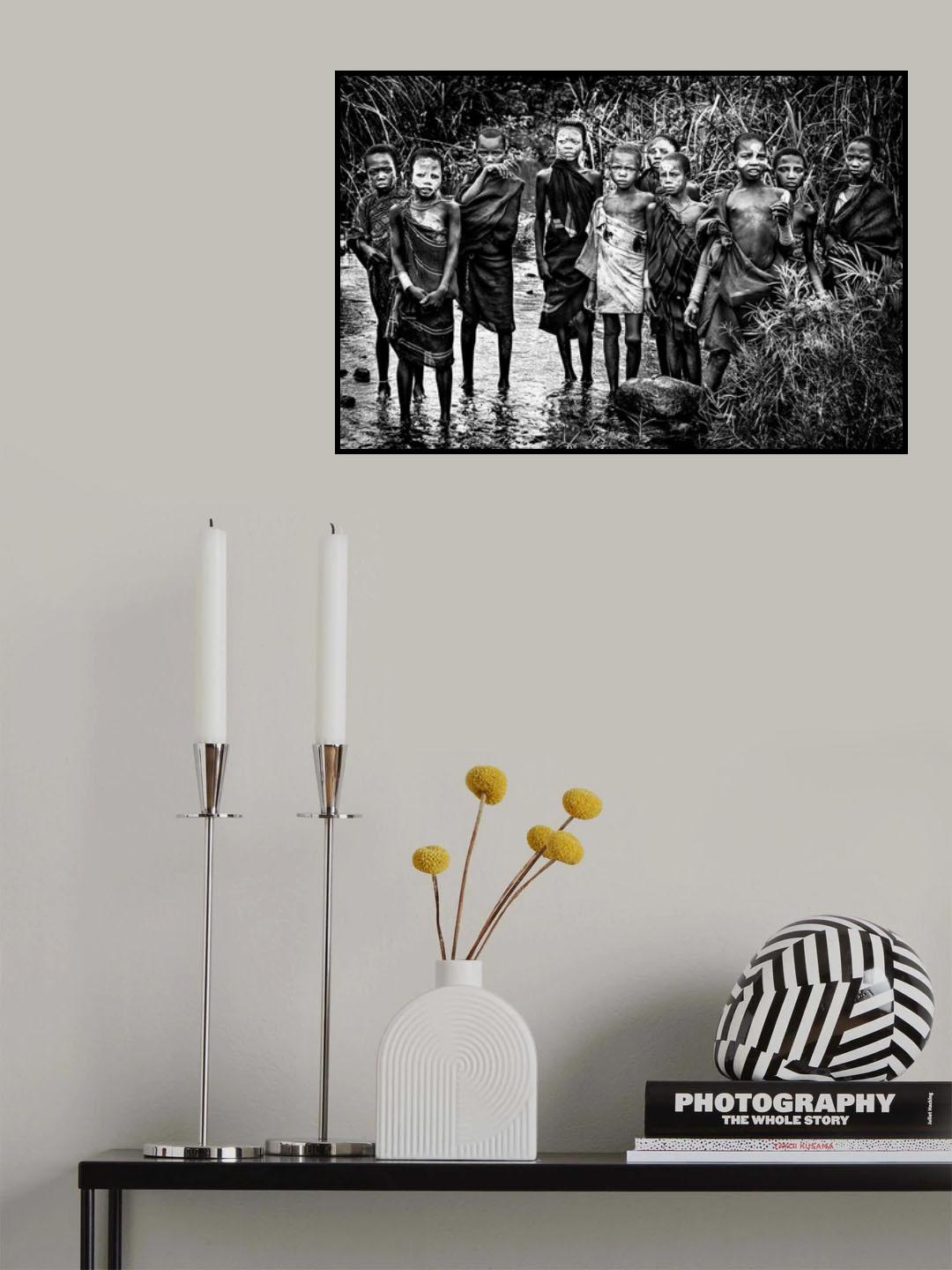Surma tribe children - Ethiopia Poster och Canvastavla