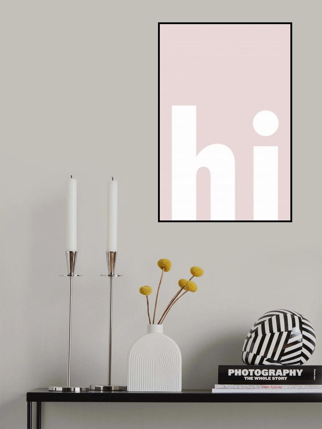 Hi PInk Poster och Canvastavla