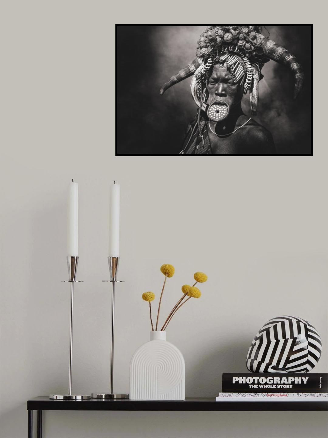 Mursi tribe lip plates Poster och Canvastavla
