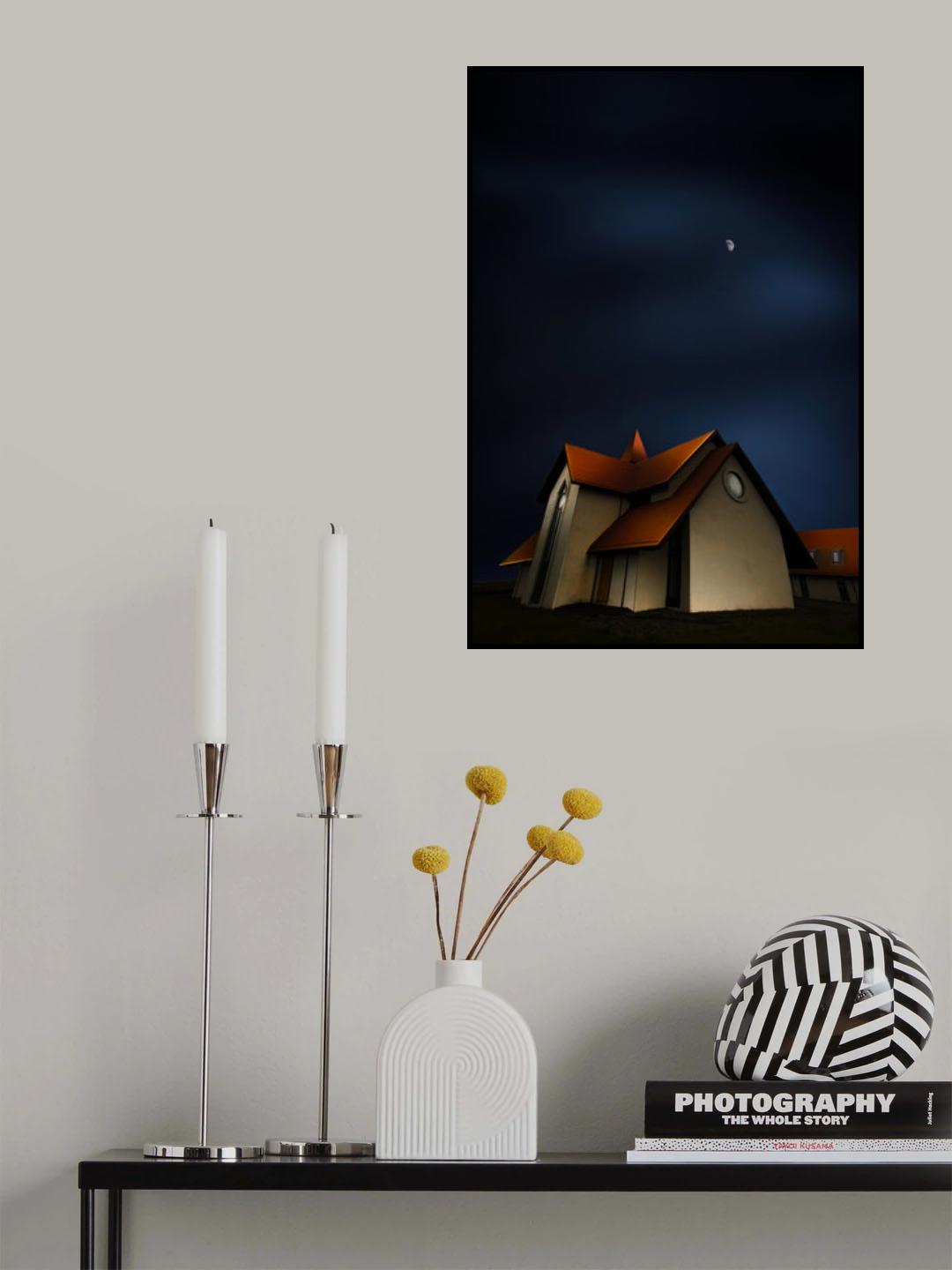 Red roof church Poster och Canvastavla