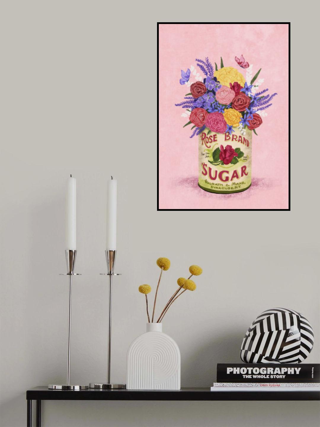 Flowers In a vintage Can Poster och Canvastavla