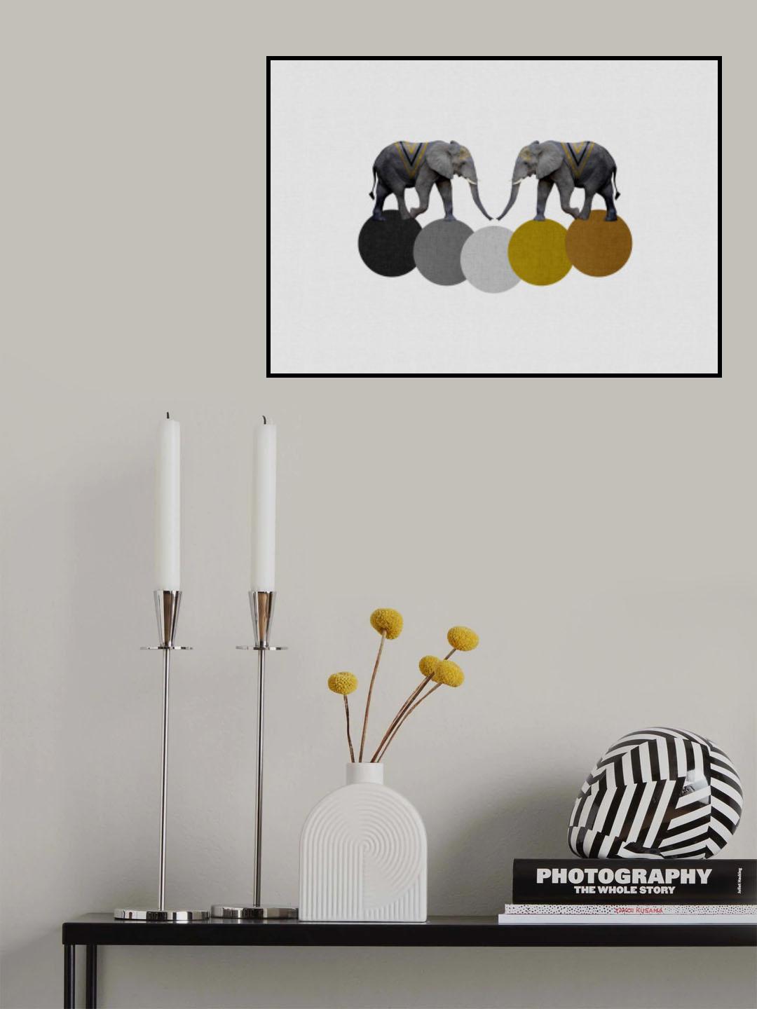 Tribal Elephants Poster och Canvastavla