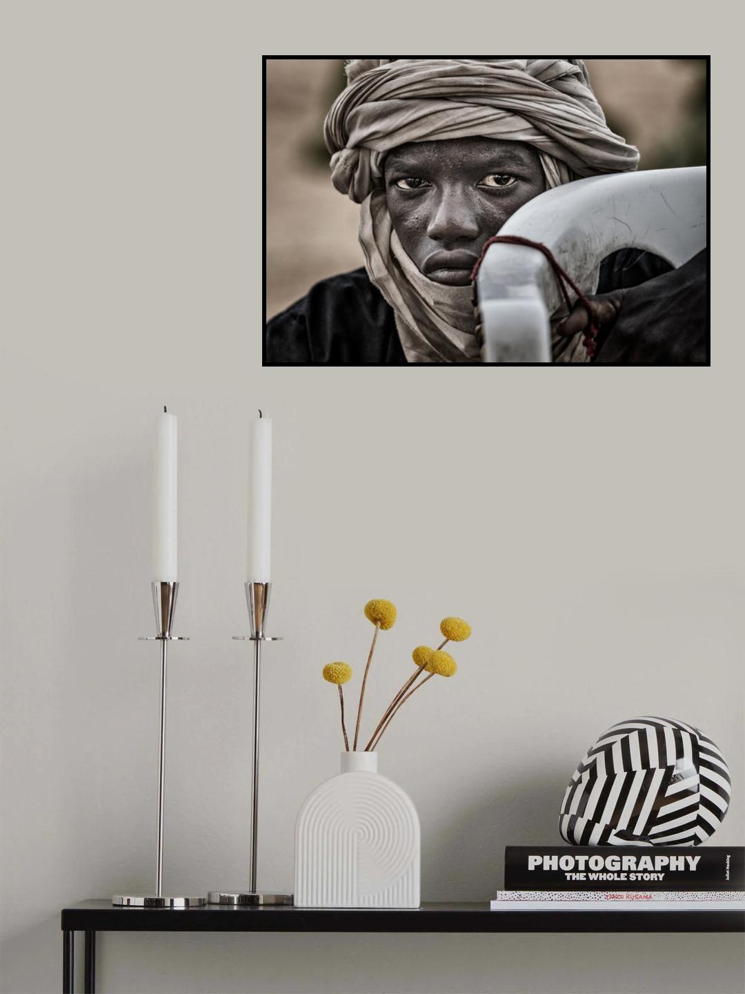 Peul boy a the gerewol festival-Niger Poster och Canvastavla