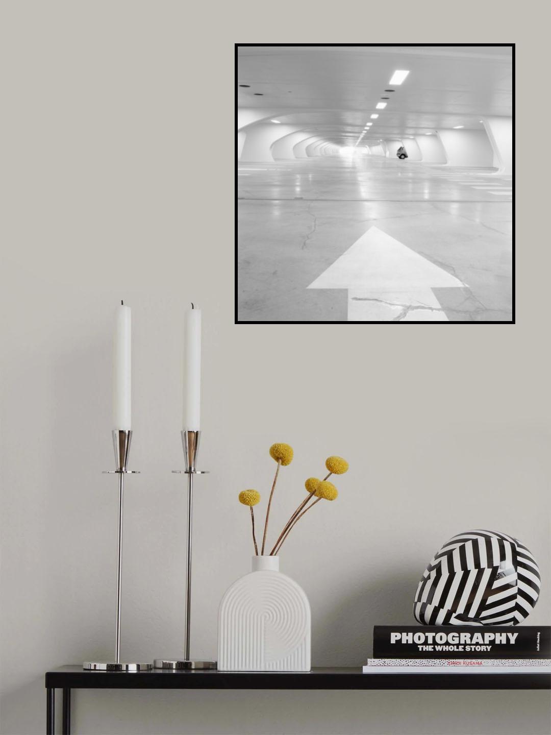 Parking, Liège-Guillemins Railway Station, Belgium Poster och Canvastavla