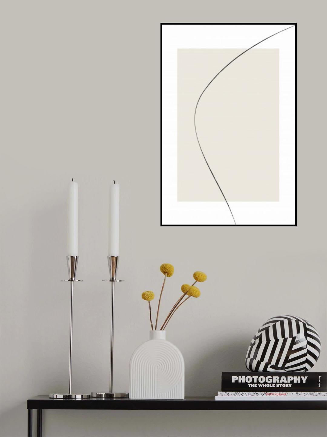 Beige Abstracta Poster och Canvastavla