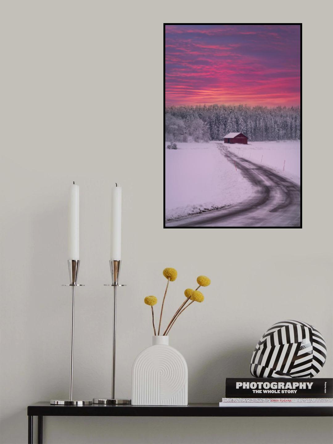 Winter barn Poster och Canvastavla