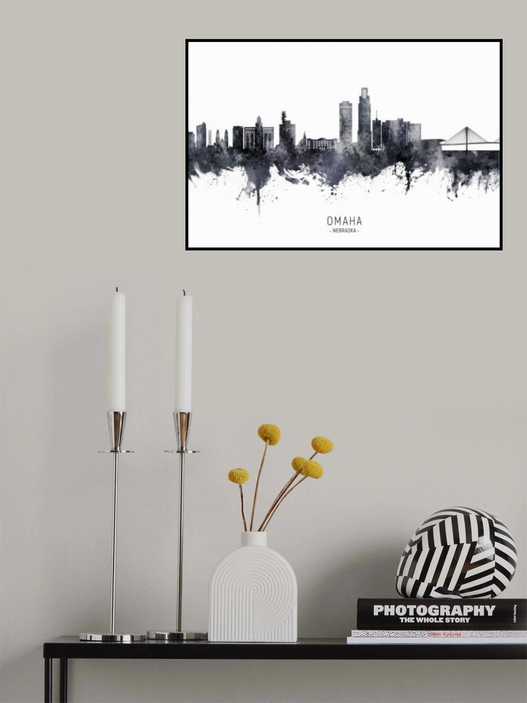 Omaha Nebraska Skyline Poster och Canvastavla
