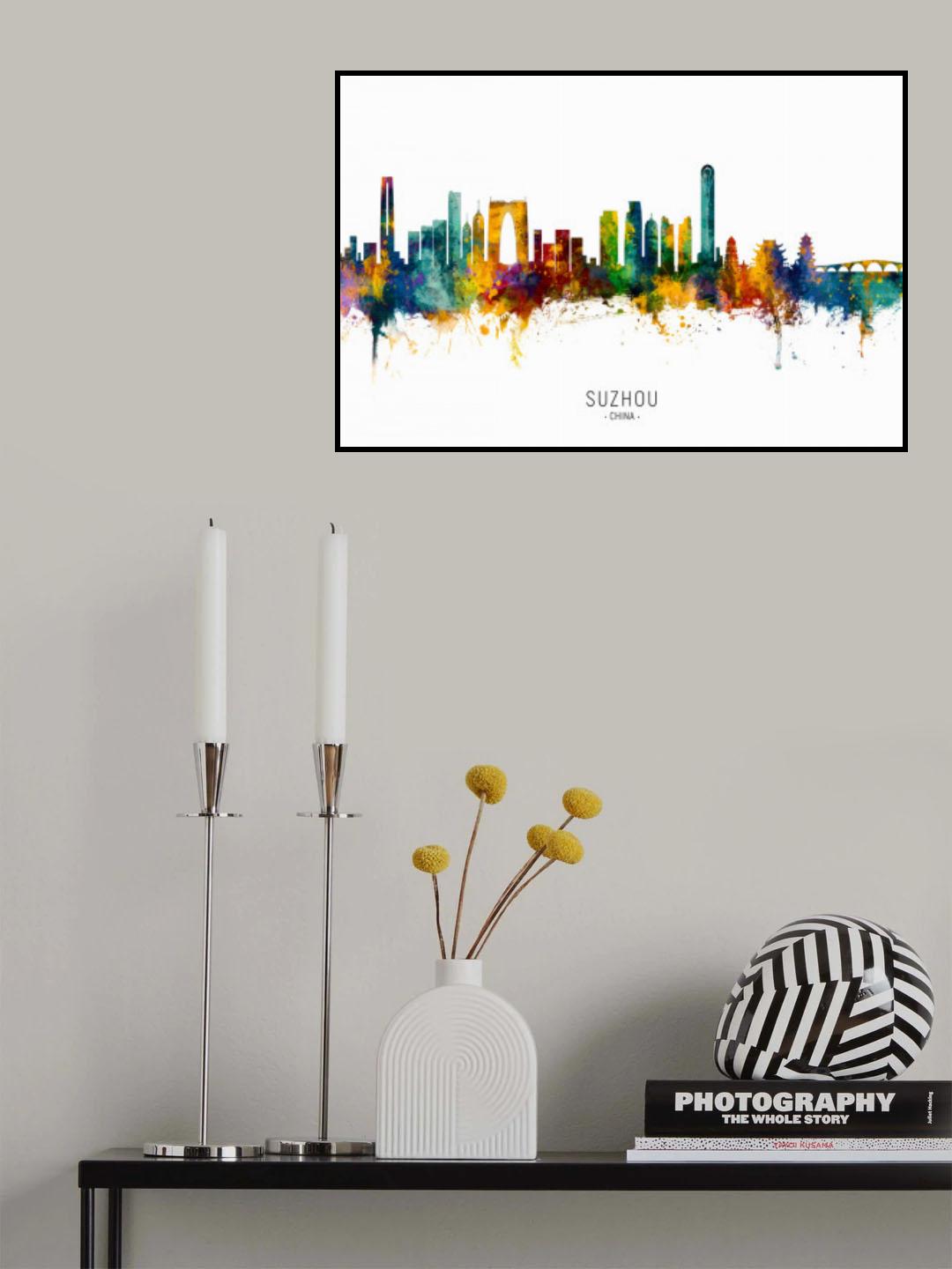 Suzhou China Skyline Poster och Canvastavla
