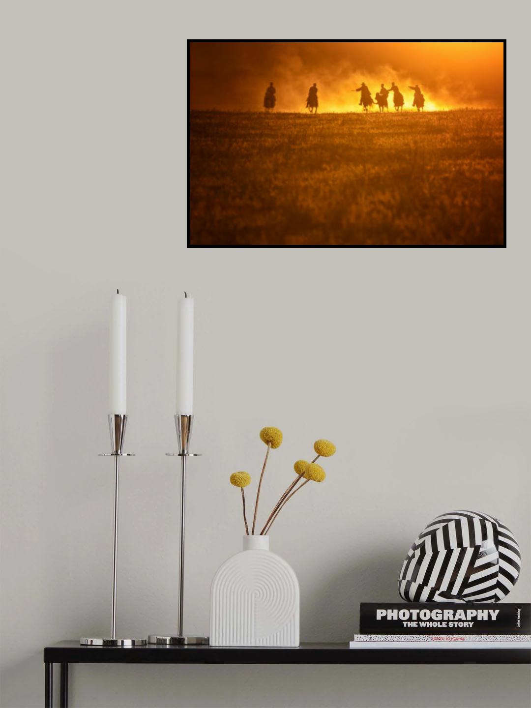 Grassland Sunset Poster och Canvastavla