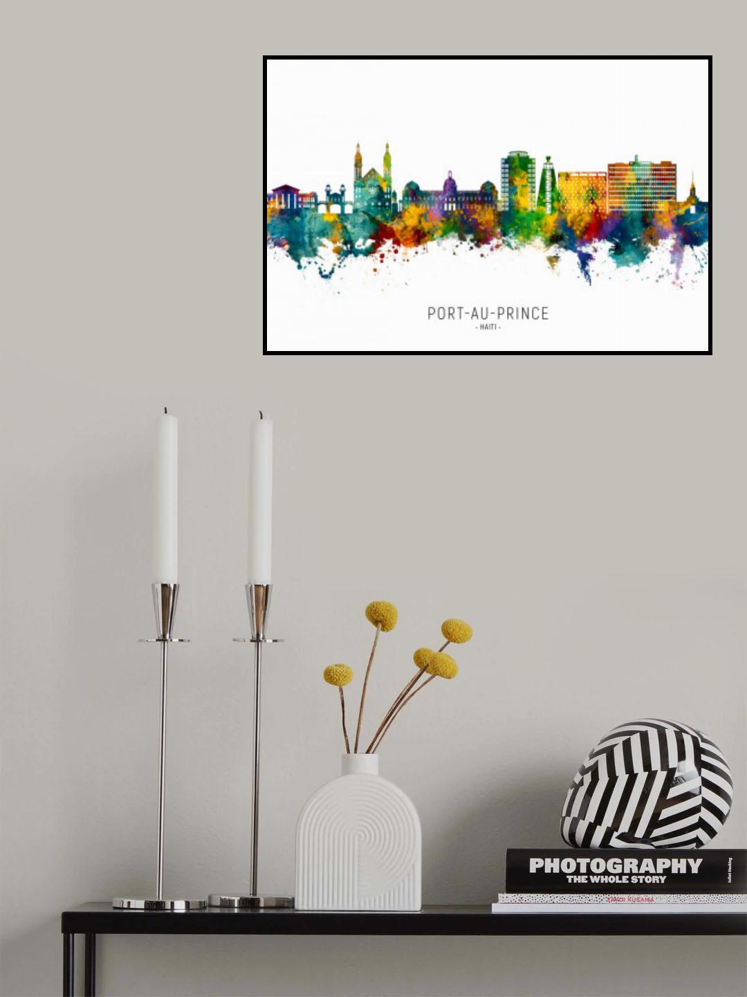 Port-au-Prince Haiti Skyline Poster och Canvastavla