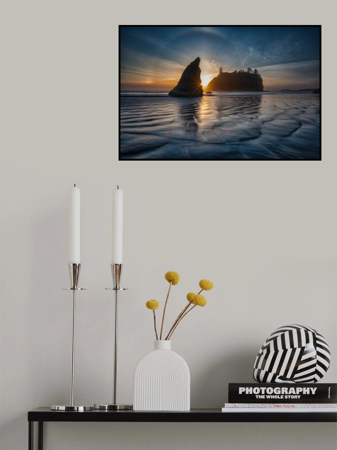 Sunset at Ruby Beach Poster och Canvastavla