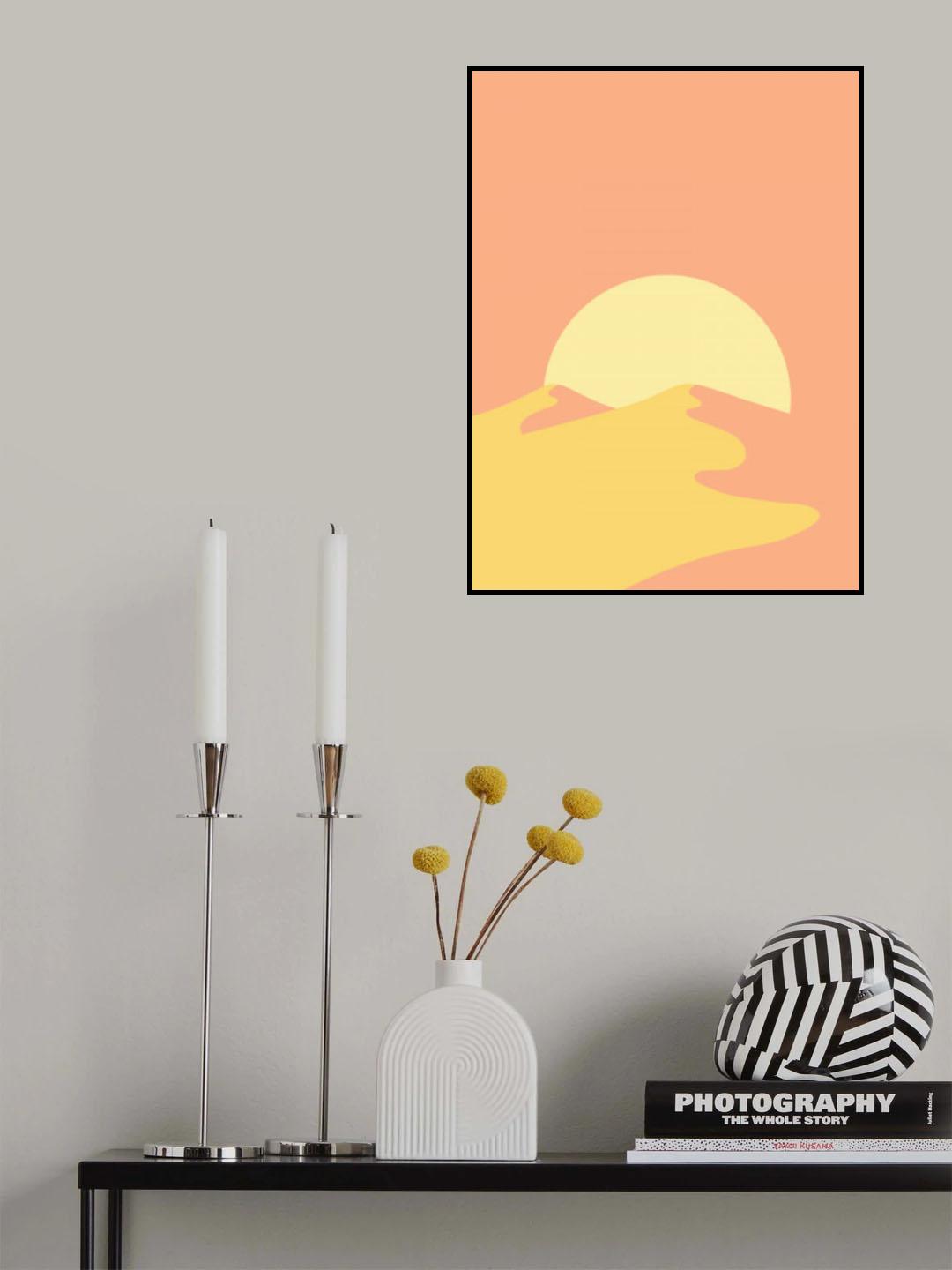 Warm Pink Desert Poster och Canvastavla