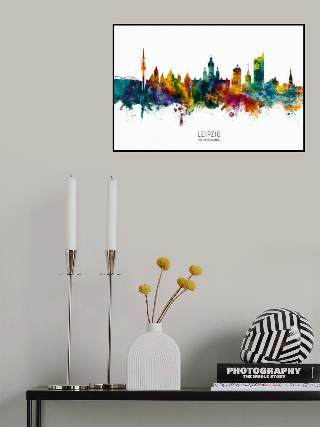 Leipzig Germany Skyline Poster och Canvastavla