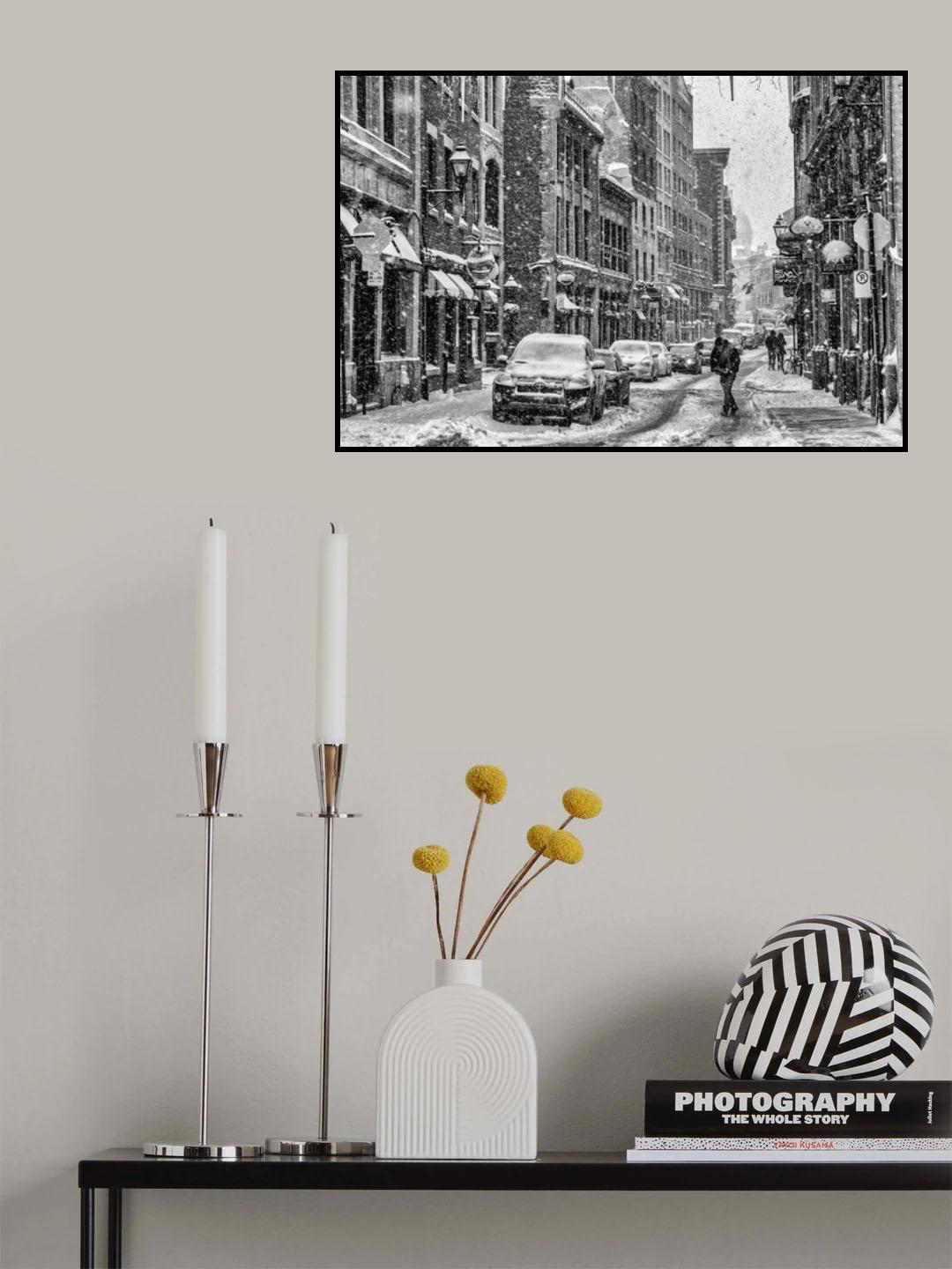 winter story "the smokers" Poster och Canvastavla