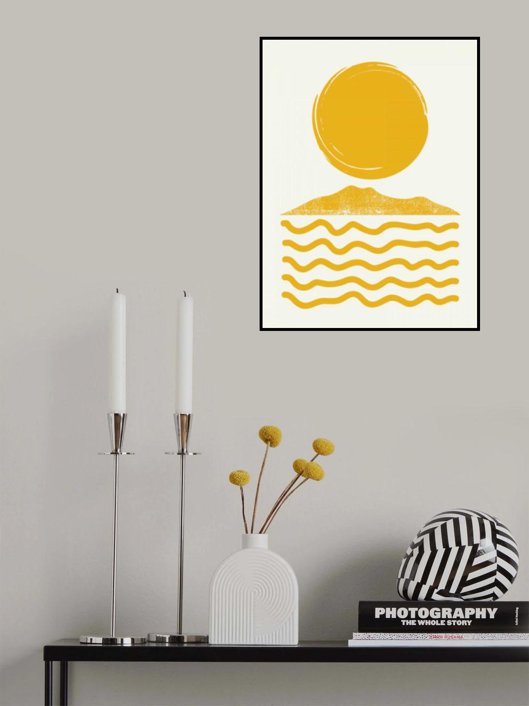Sun Over Sea Poster och Canvastavla