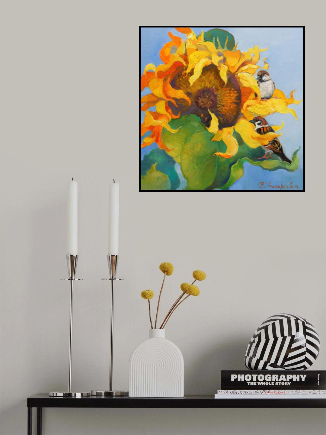 Summer Day On Sunflower Poster och Canvastavla