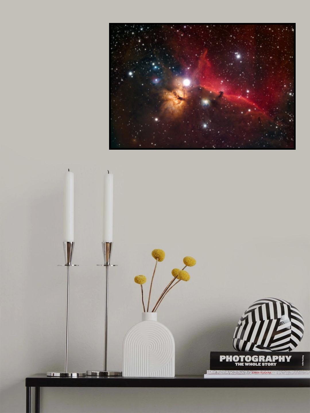IC434 Horsehead &Flame Nebula Poster och Canvastavla