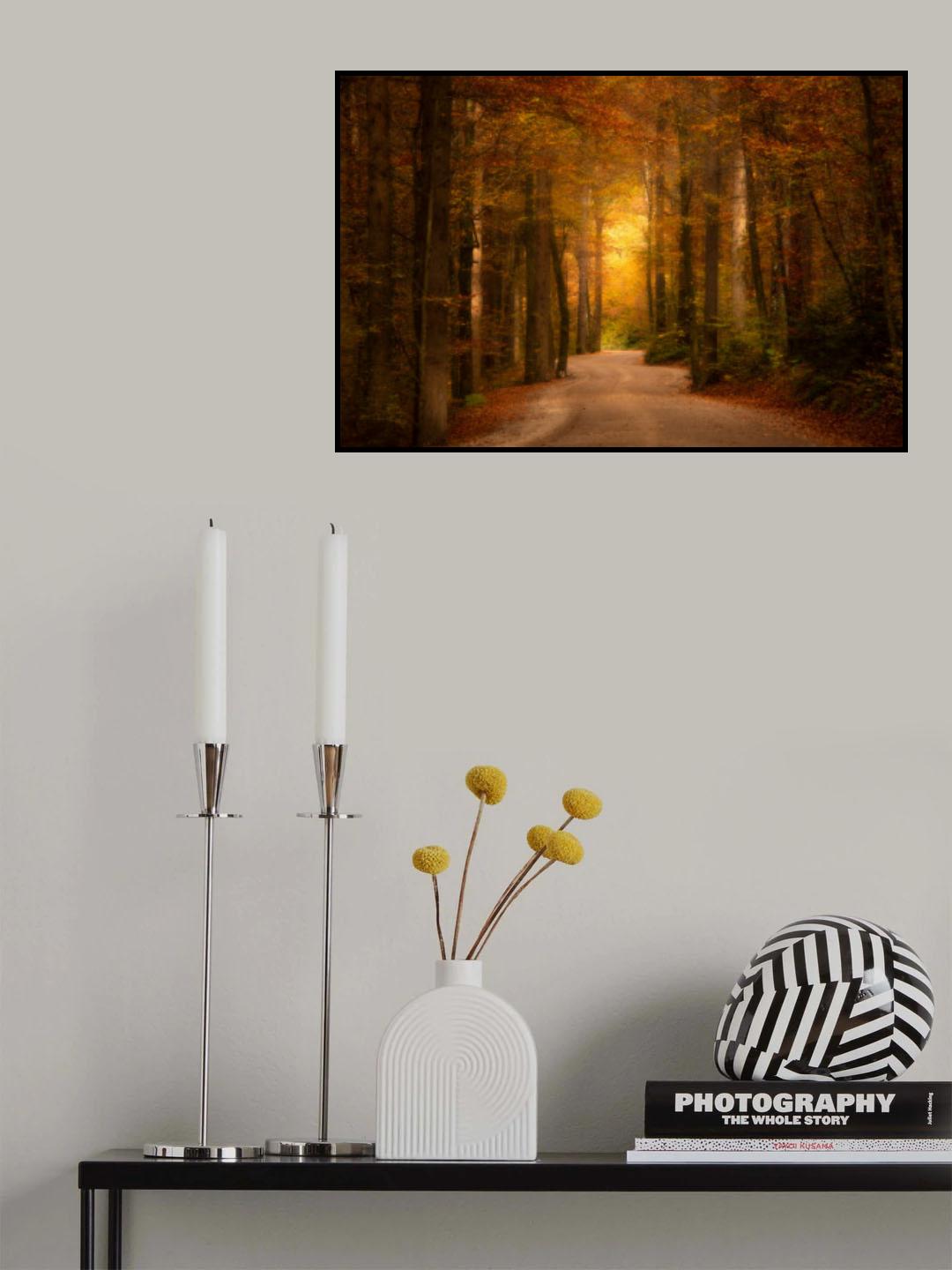Road through the forest Poster och Canvastavla