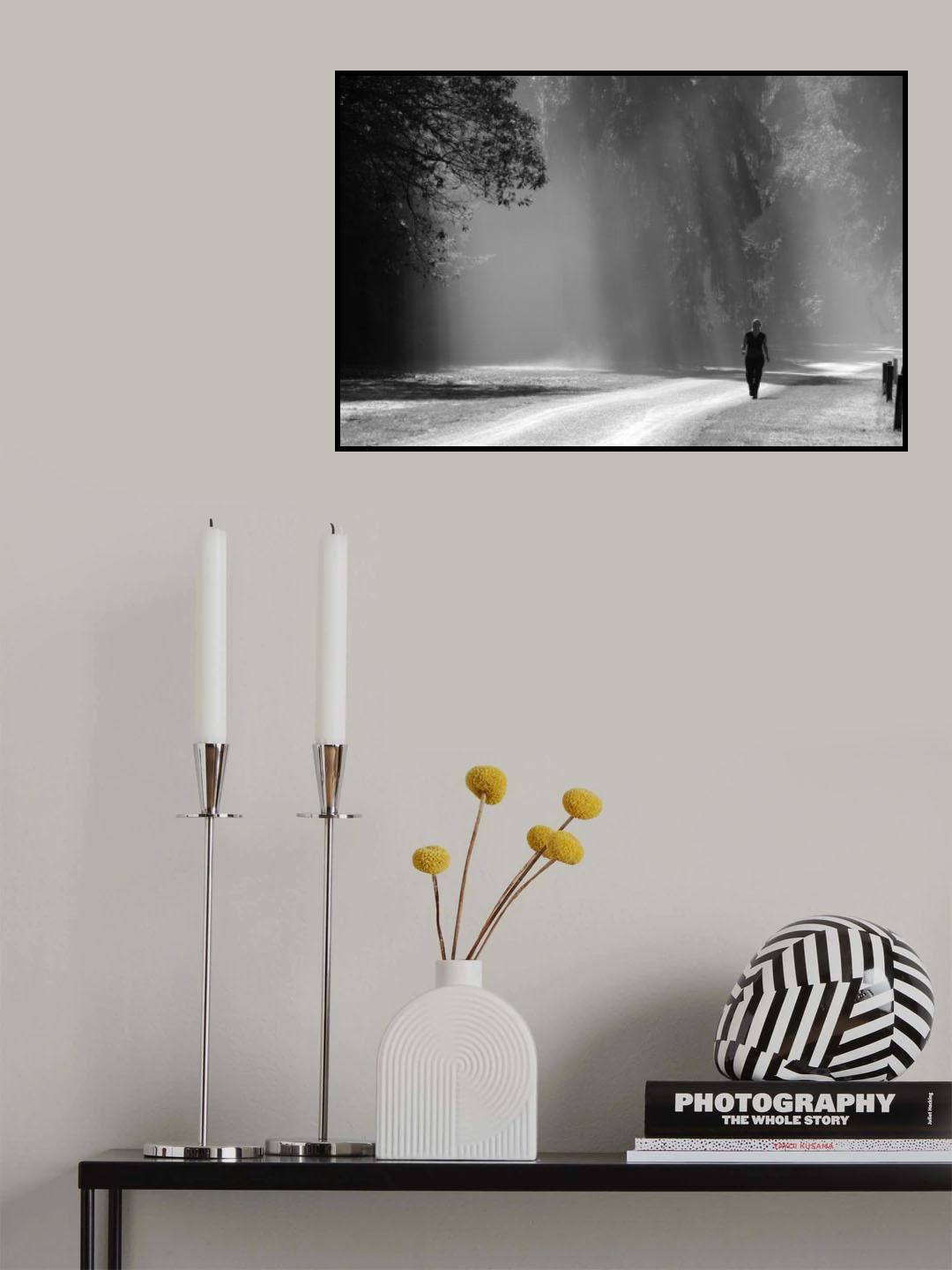 Autumn-morningwalk Poster och Canvastavla