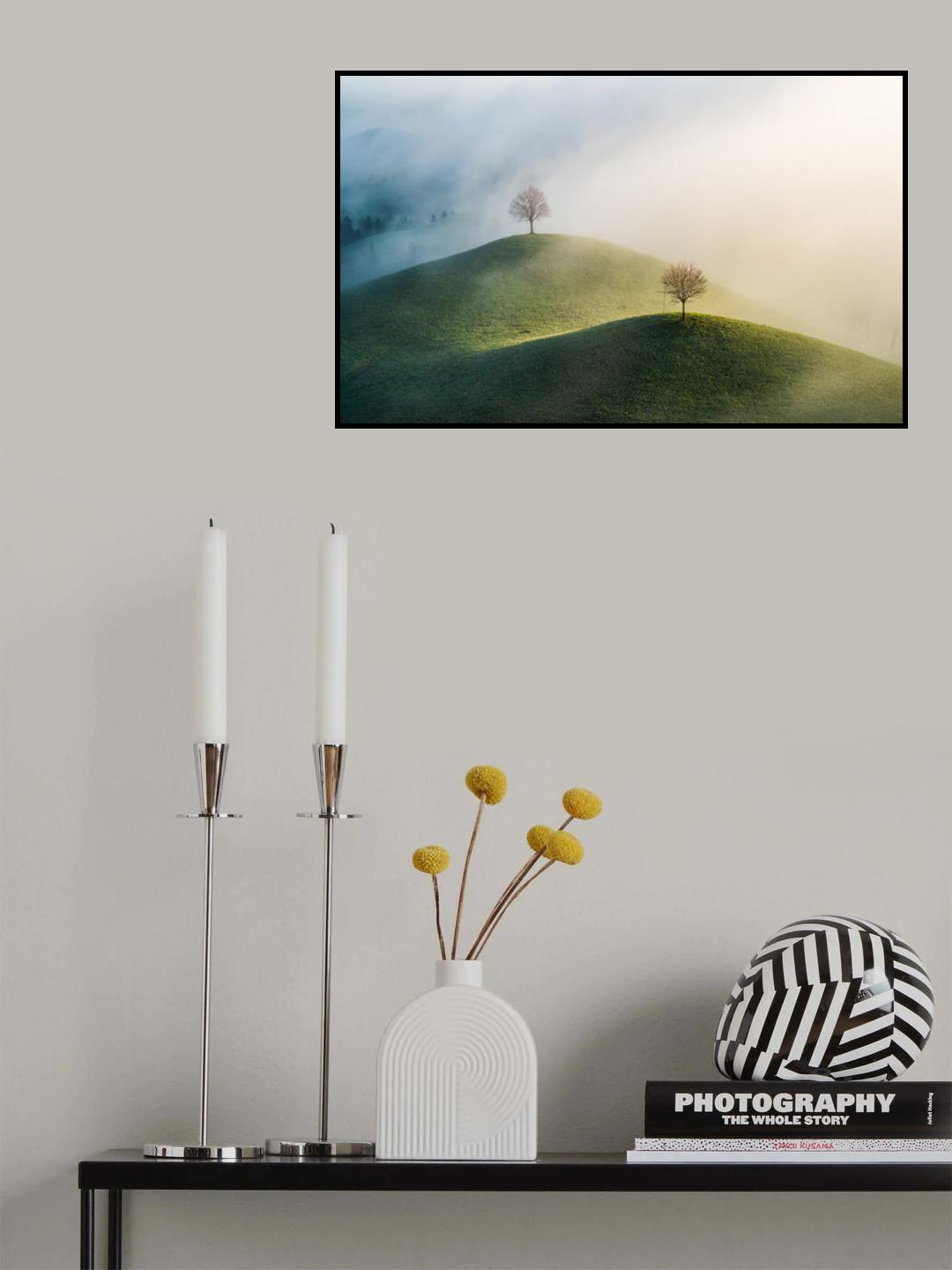 Trees on the hill Poster och Canvastavla