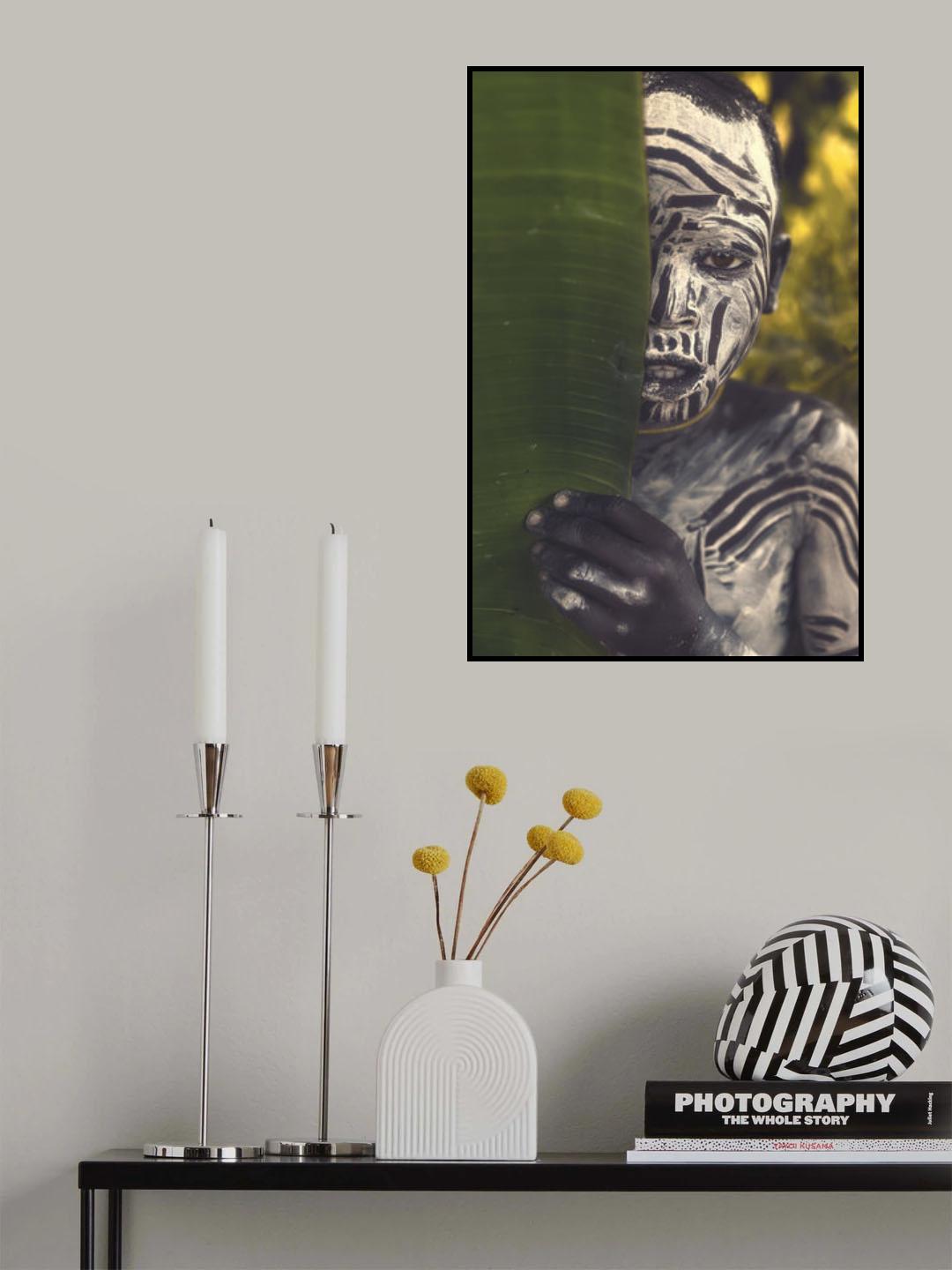 The Shyness and the Leaf Poster och Canvastavla