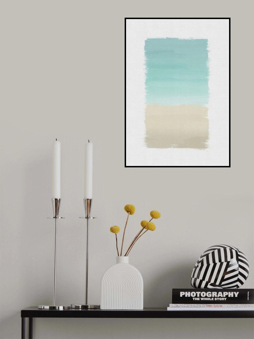 Turquoise Abstract Poster och Canvastavla