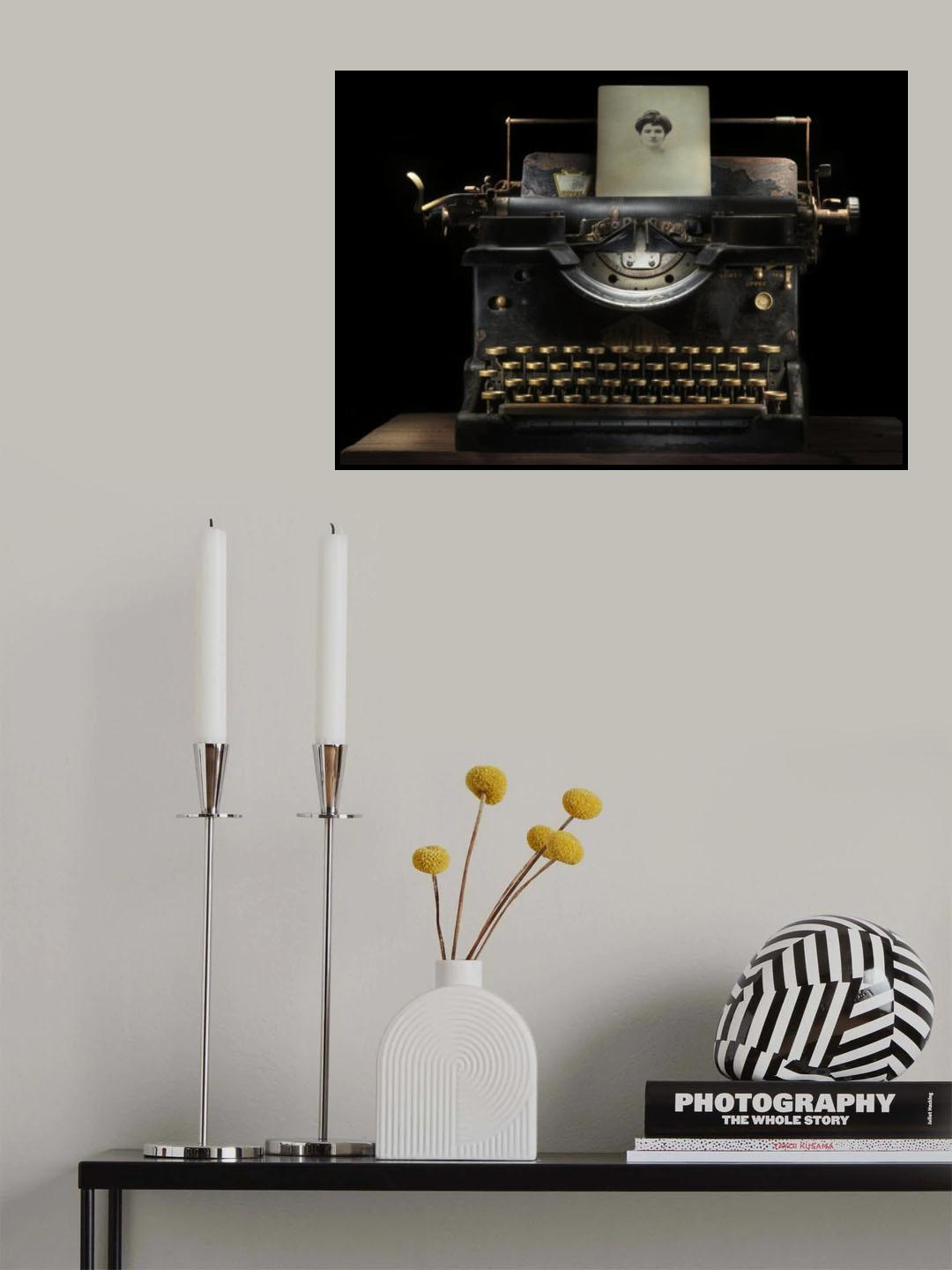 Typewriter Poster och Canvastavla