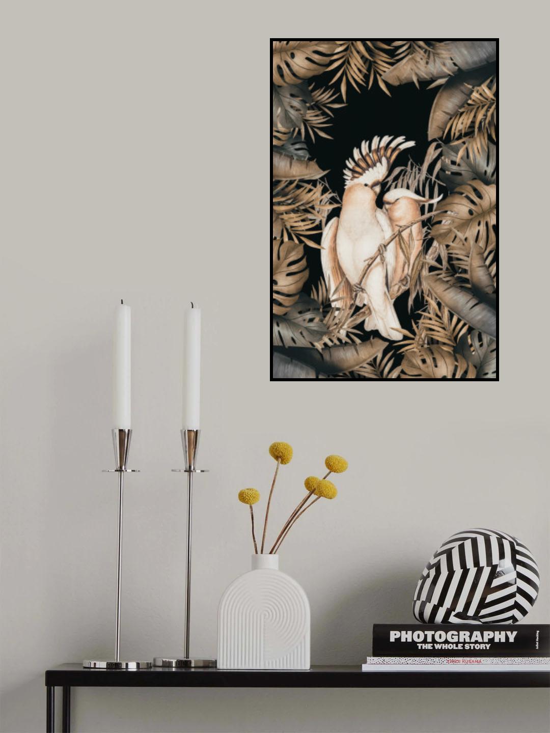 Jungle With Cockatoos Poster och Canvastavla