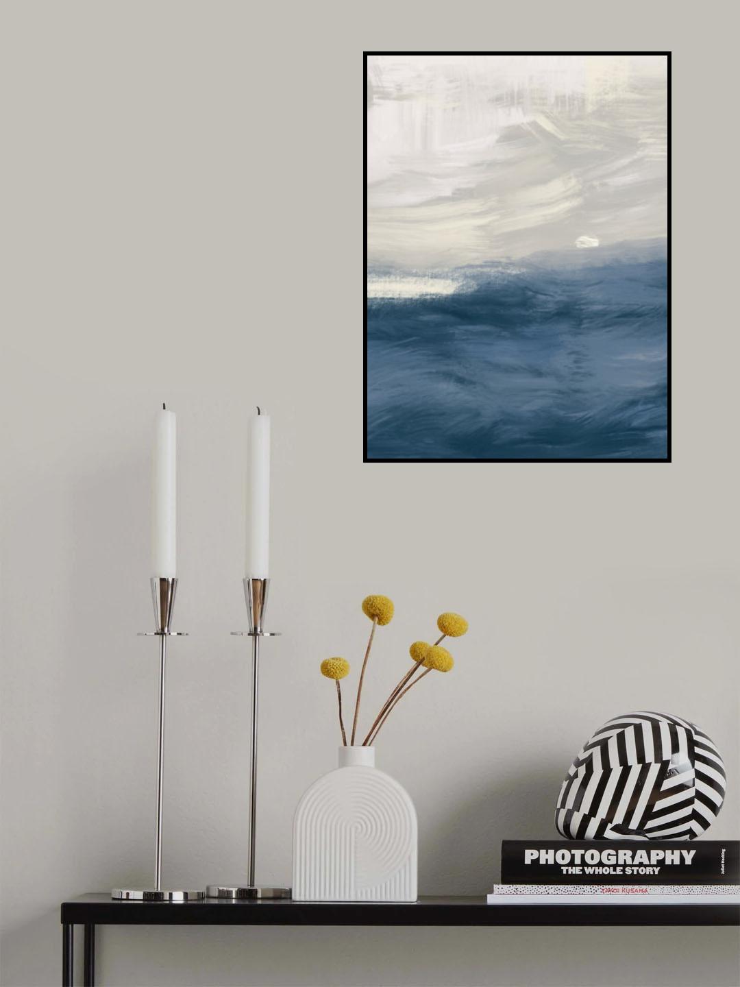 Rough Sea Abstract Poster och Canvastavla