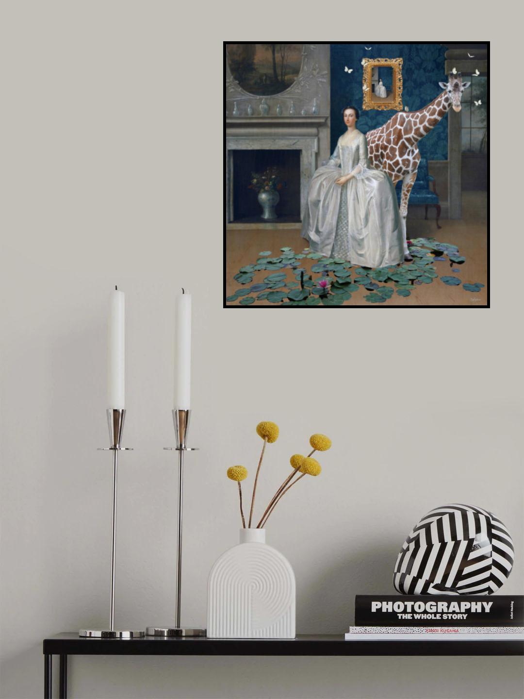 Lady Penelope brings her Giraffe to Dinner Poster och Canvastavla