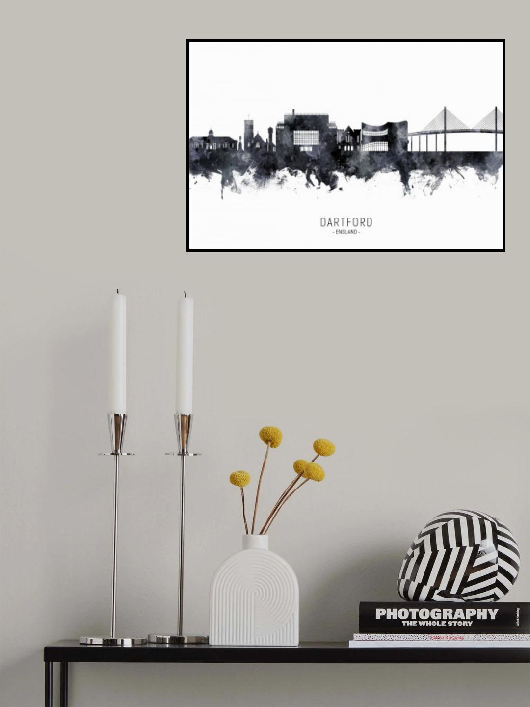 Dartford England Skyline Poster och Canvastavla