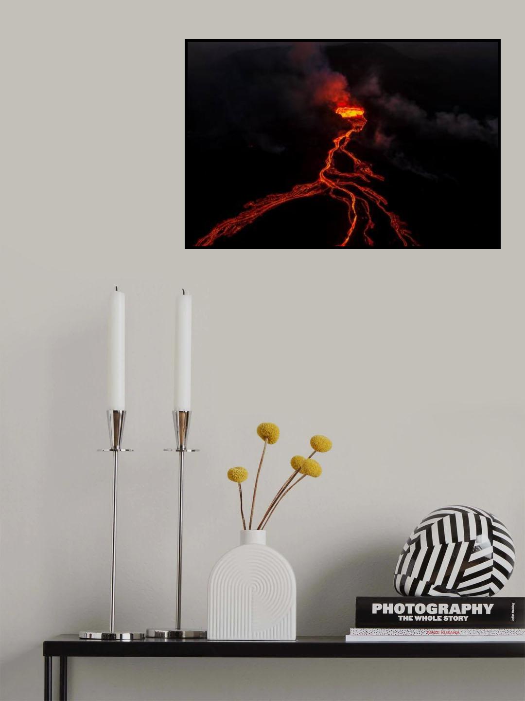 Golden Princesss -- Vocalno Eruption Abstract Poster och Canvastavla
