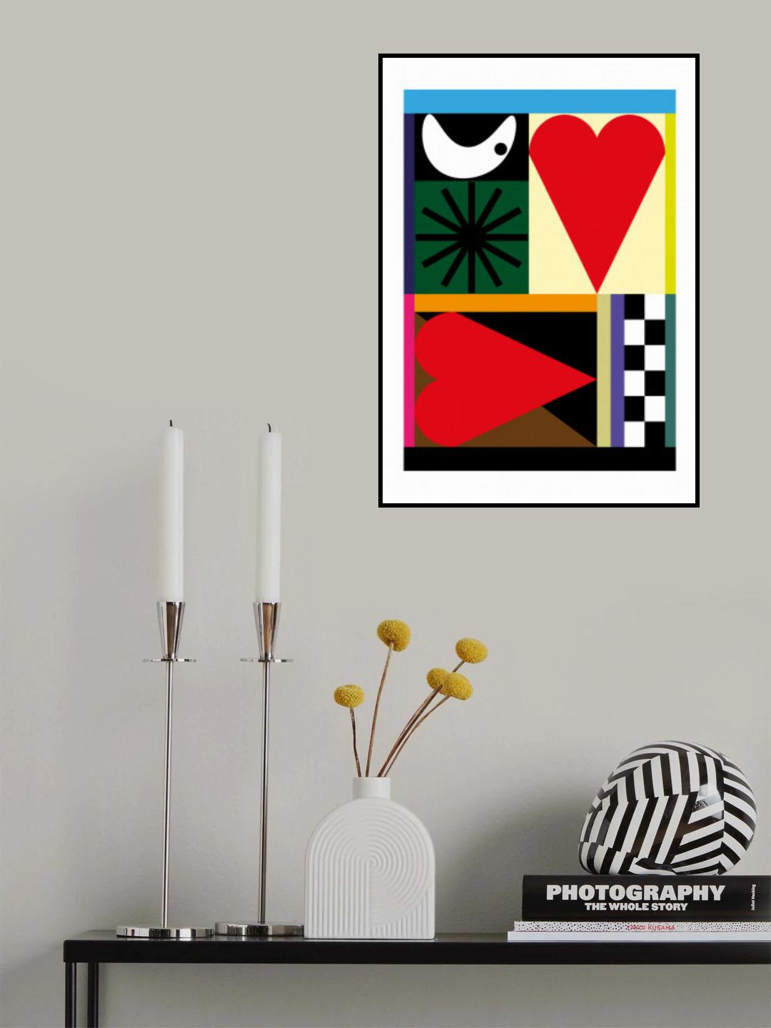 A Game Of Hearts Poster och Canvastavla