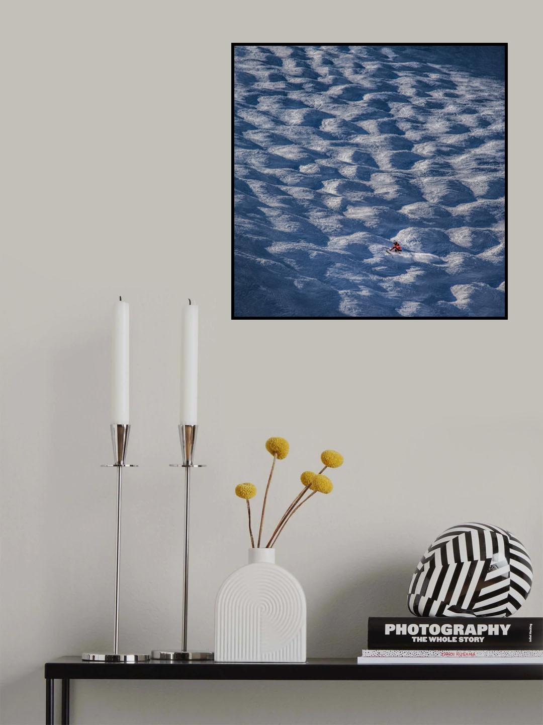 Snow waves skiing Poster och Canvastavla