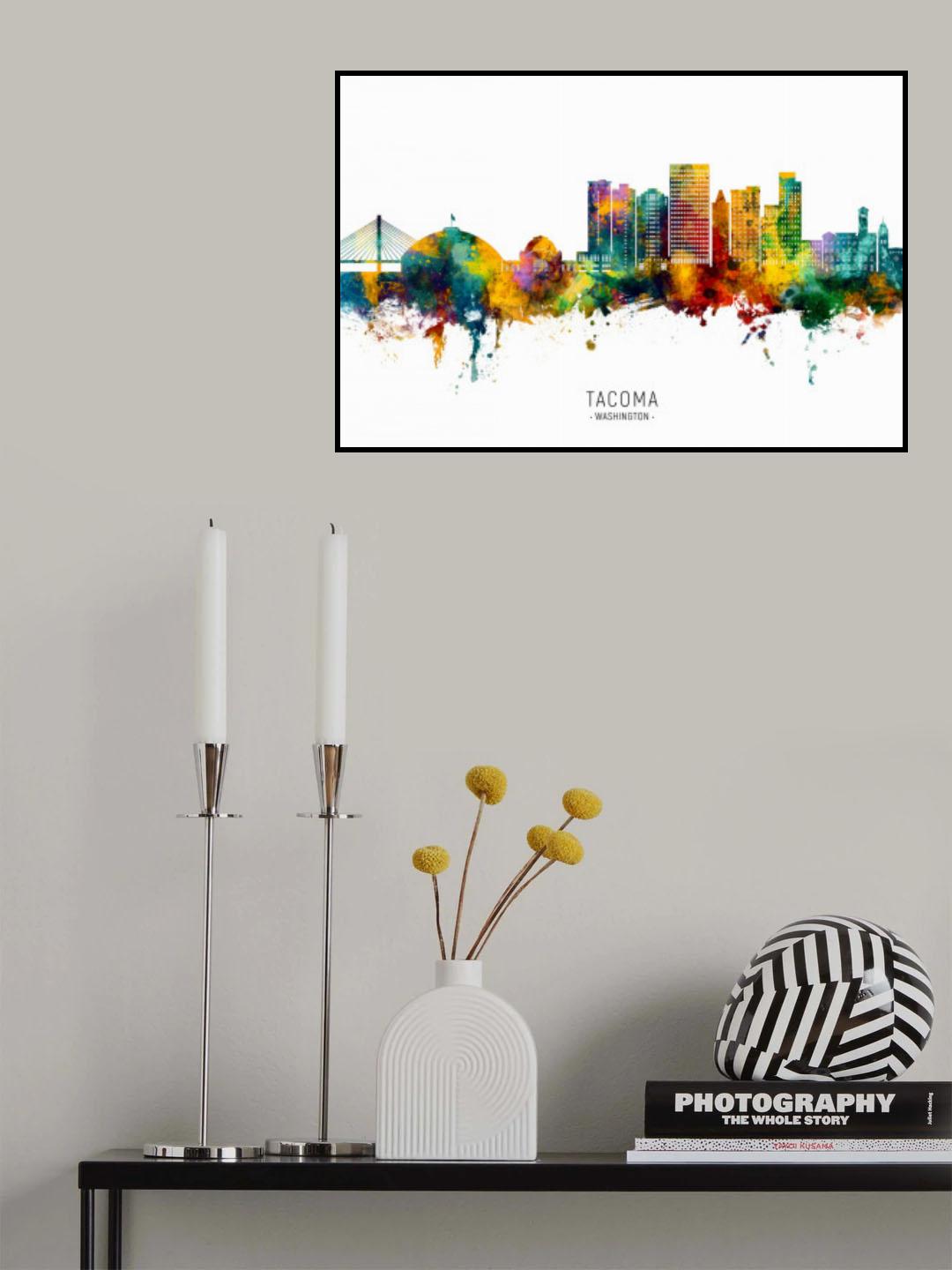 Tacoma Washington Skyline Poster och Canvastavla