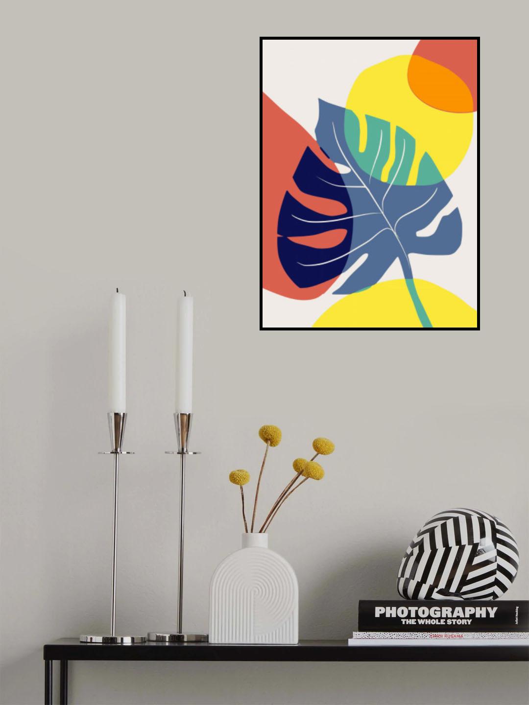 Monstera In Primary Poster och Canvastavla