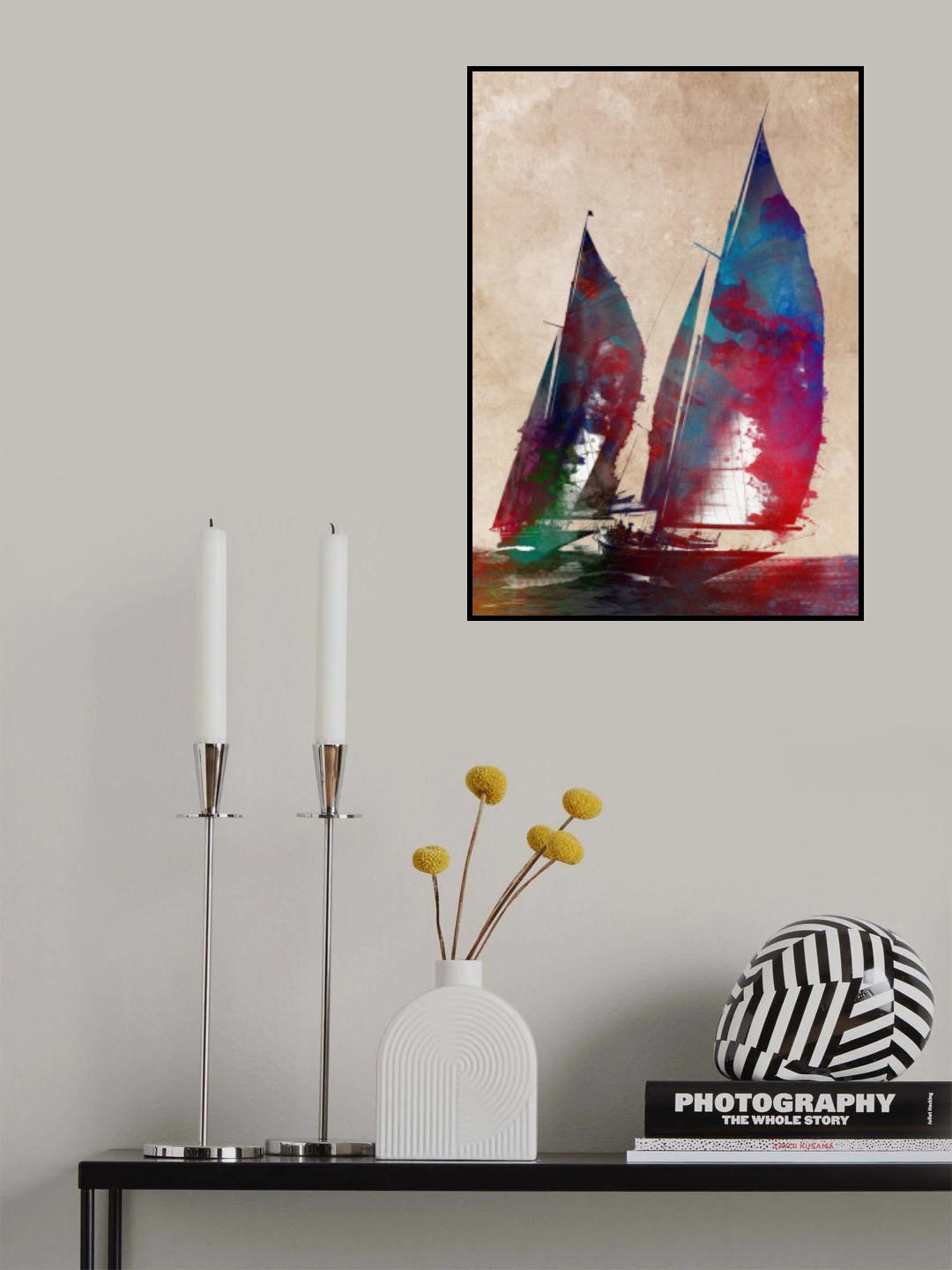 Sailing sport art Poster och Canvastavla