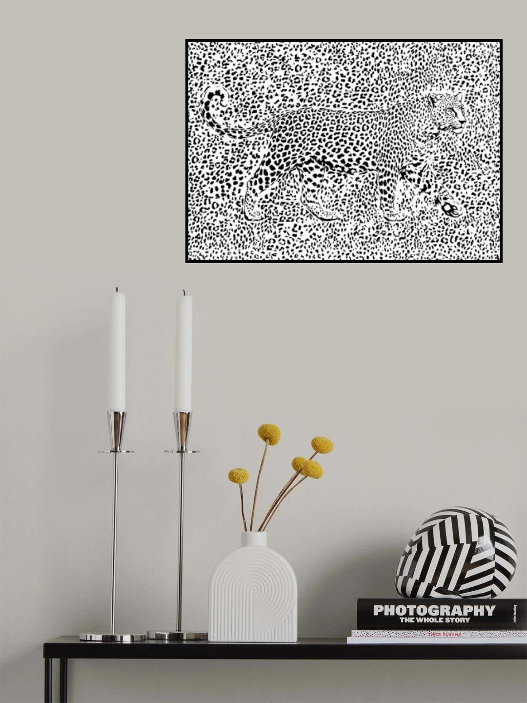 Leopard Rosette camouflage Poster och Canvastavla