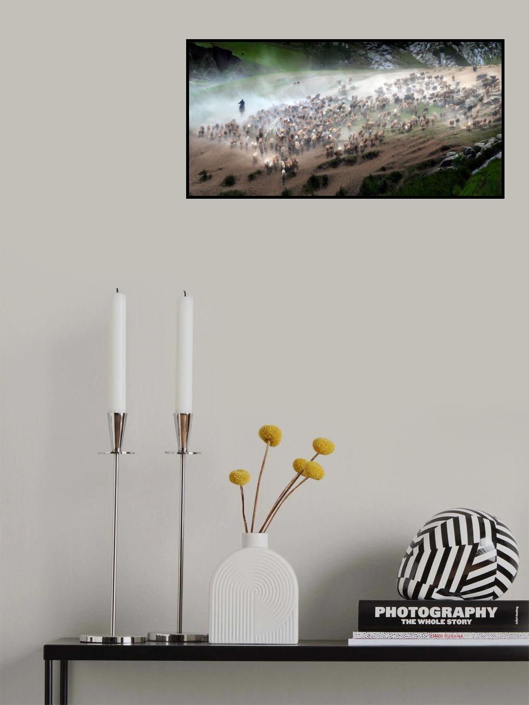 The great migration of Kazakh Poster och Canvastavla