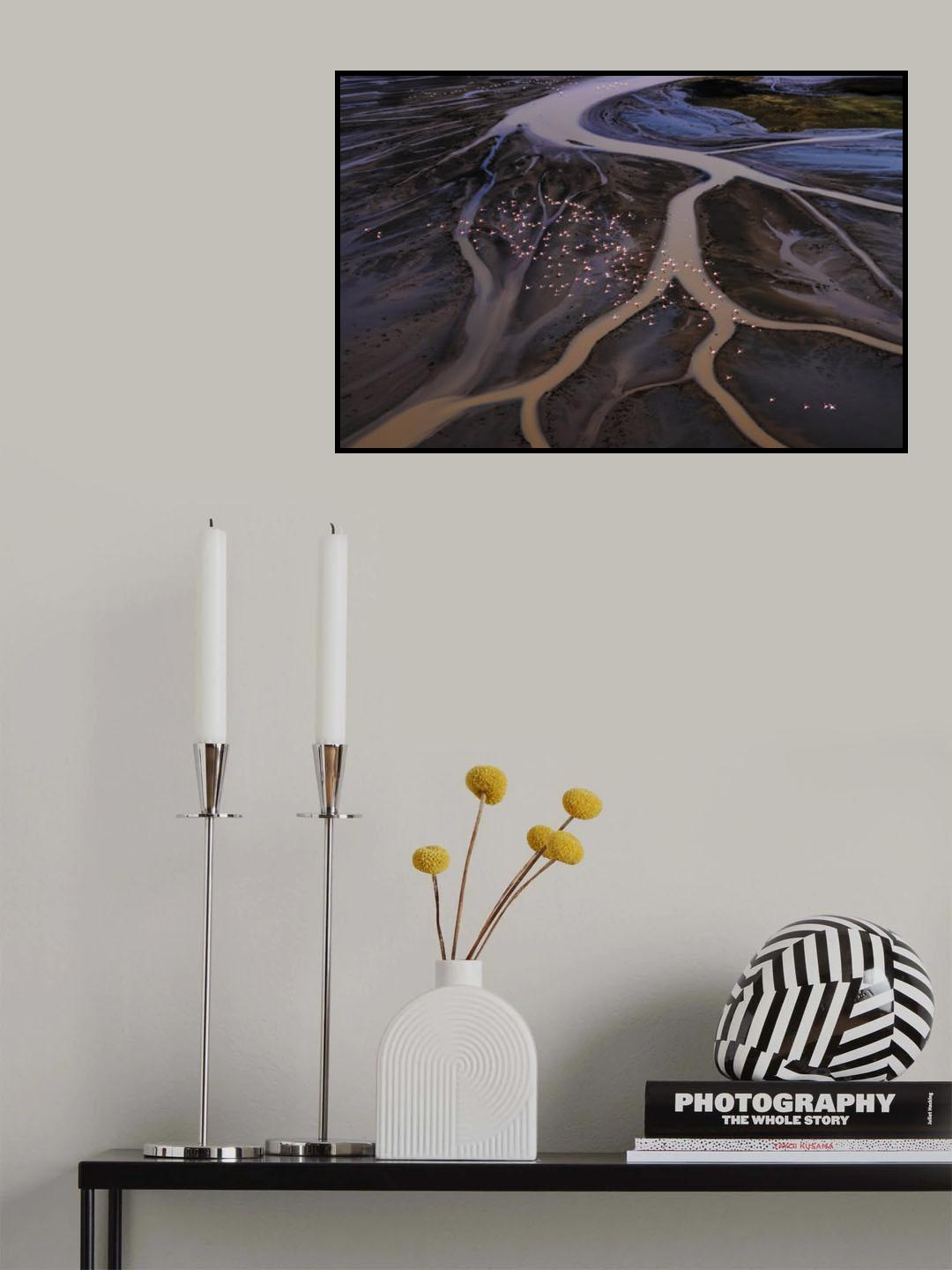 Flying Over Lake Magadi -1 Poster och Canvastavla