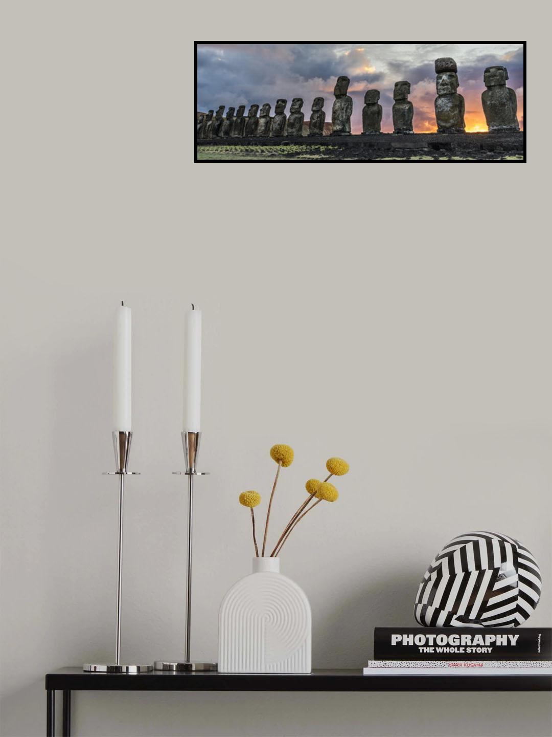 Tongariki Fire Poster och Canvastavla