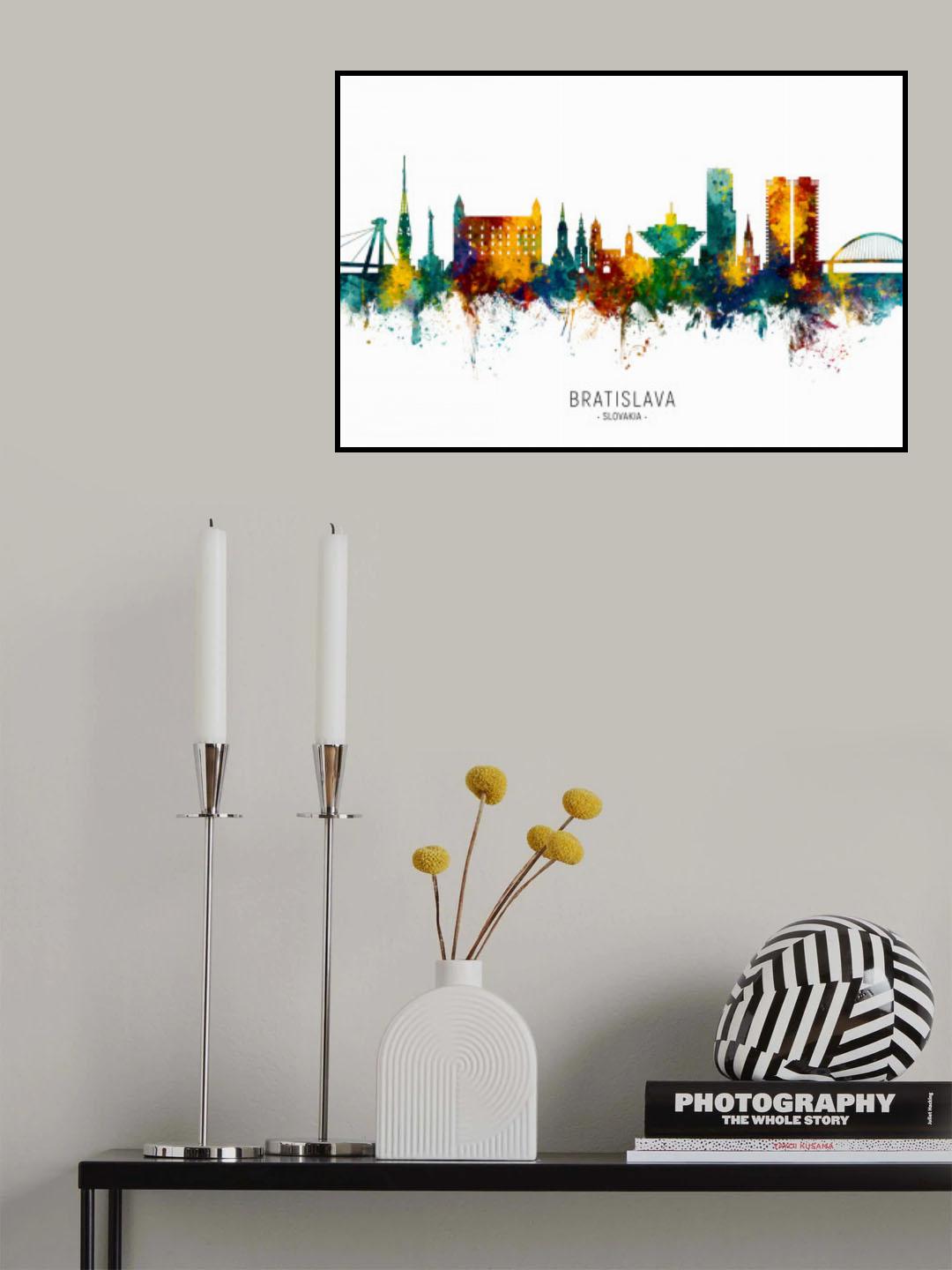 Bratislava Slovakia Skyline Poster och Canvastavla