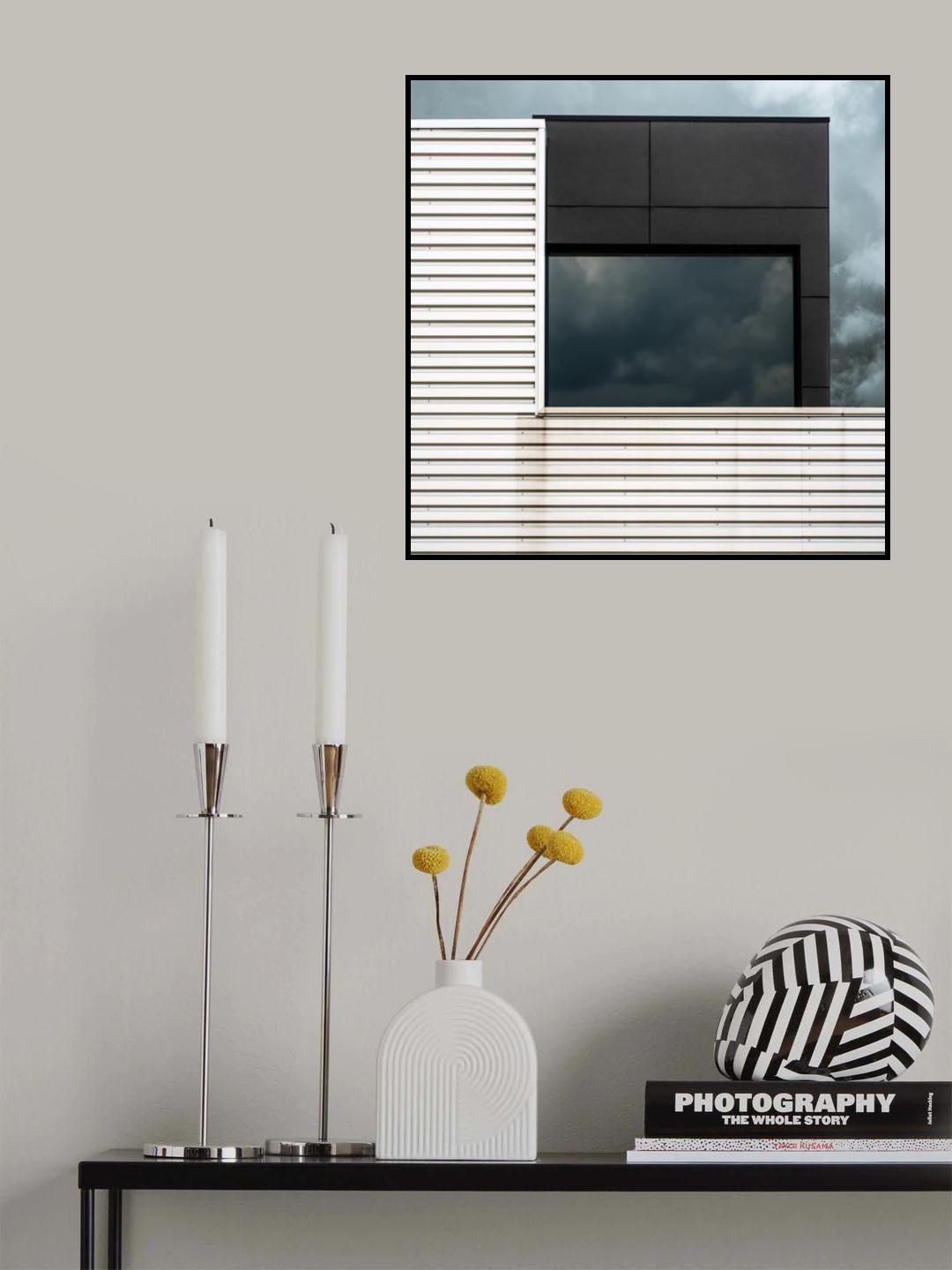 Steel - glass - clouds Poster och Canvastavla