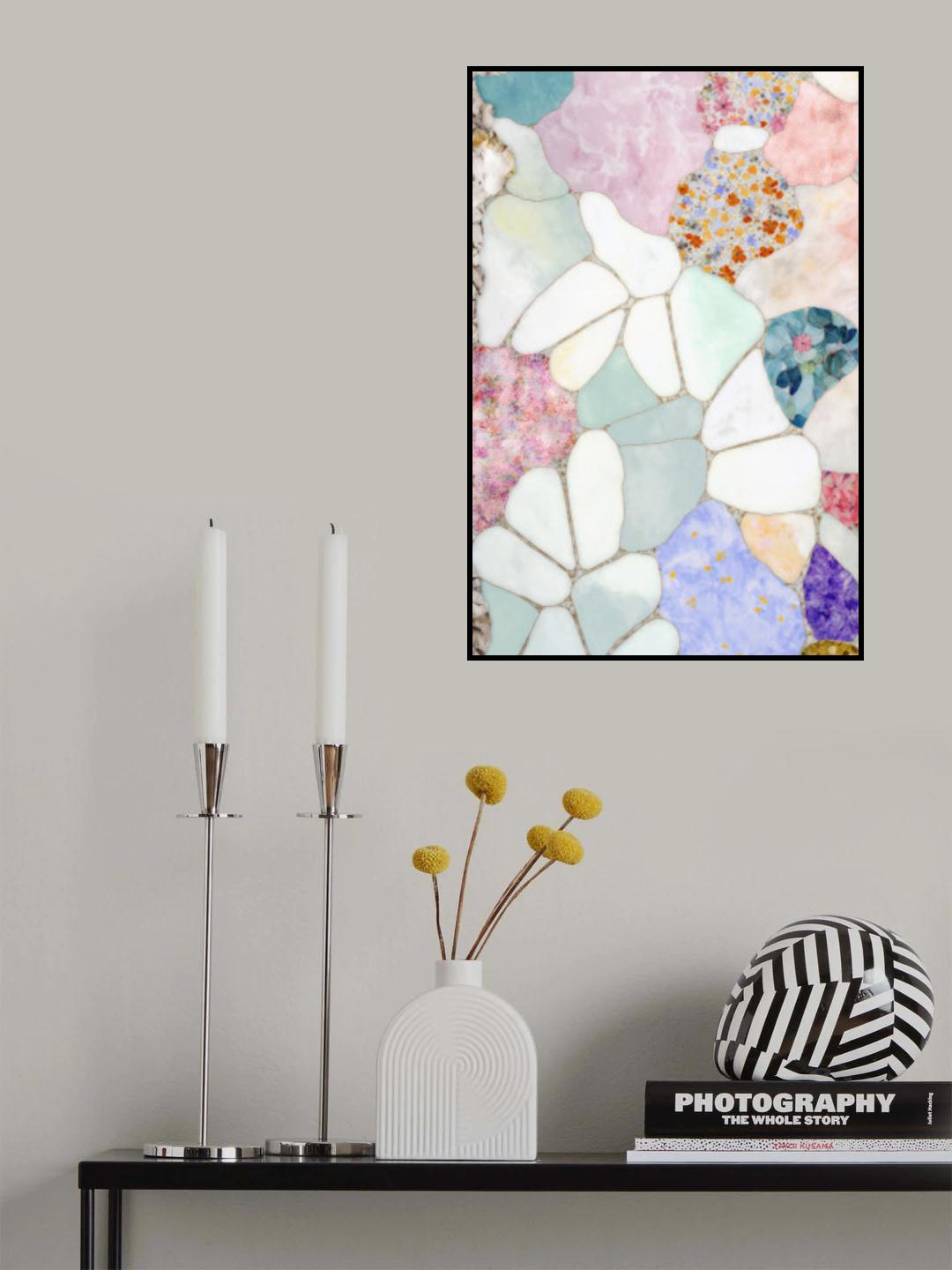 Floral Mosaic Poster och Canvastavla