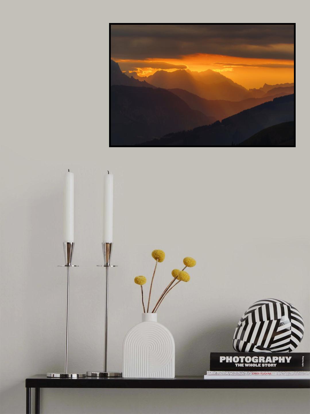 Sunrise in Tirol Poster och Canvastavla