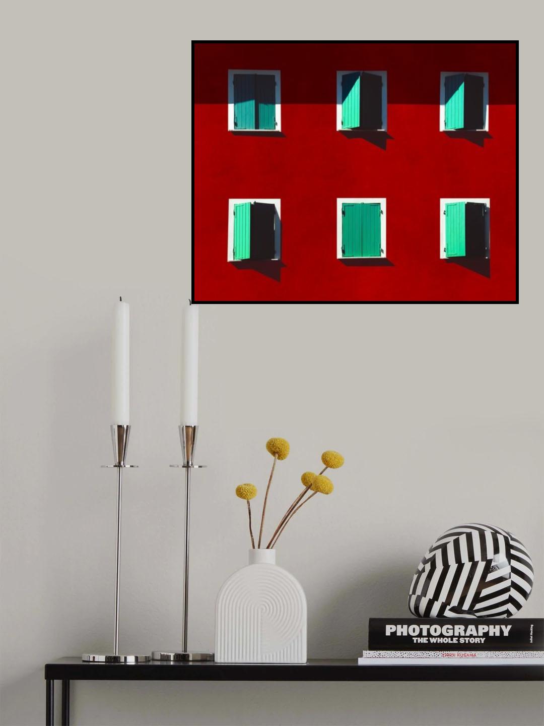 Green on red Poster och Canvastavla